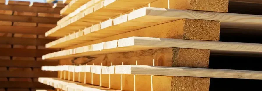 Các tấm gỗ đã được xẻ phôi và phơi