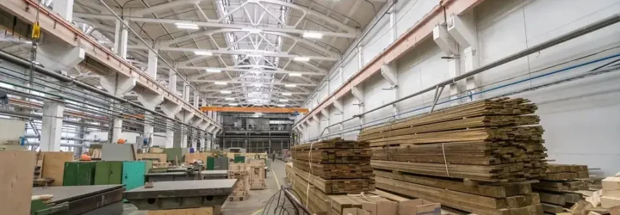 Toàn cảnh một xưởng chế biến gỗ công nghiệp