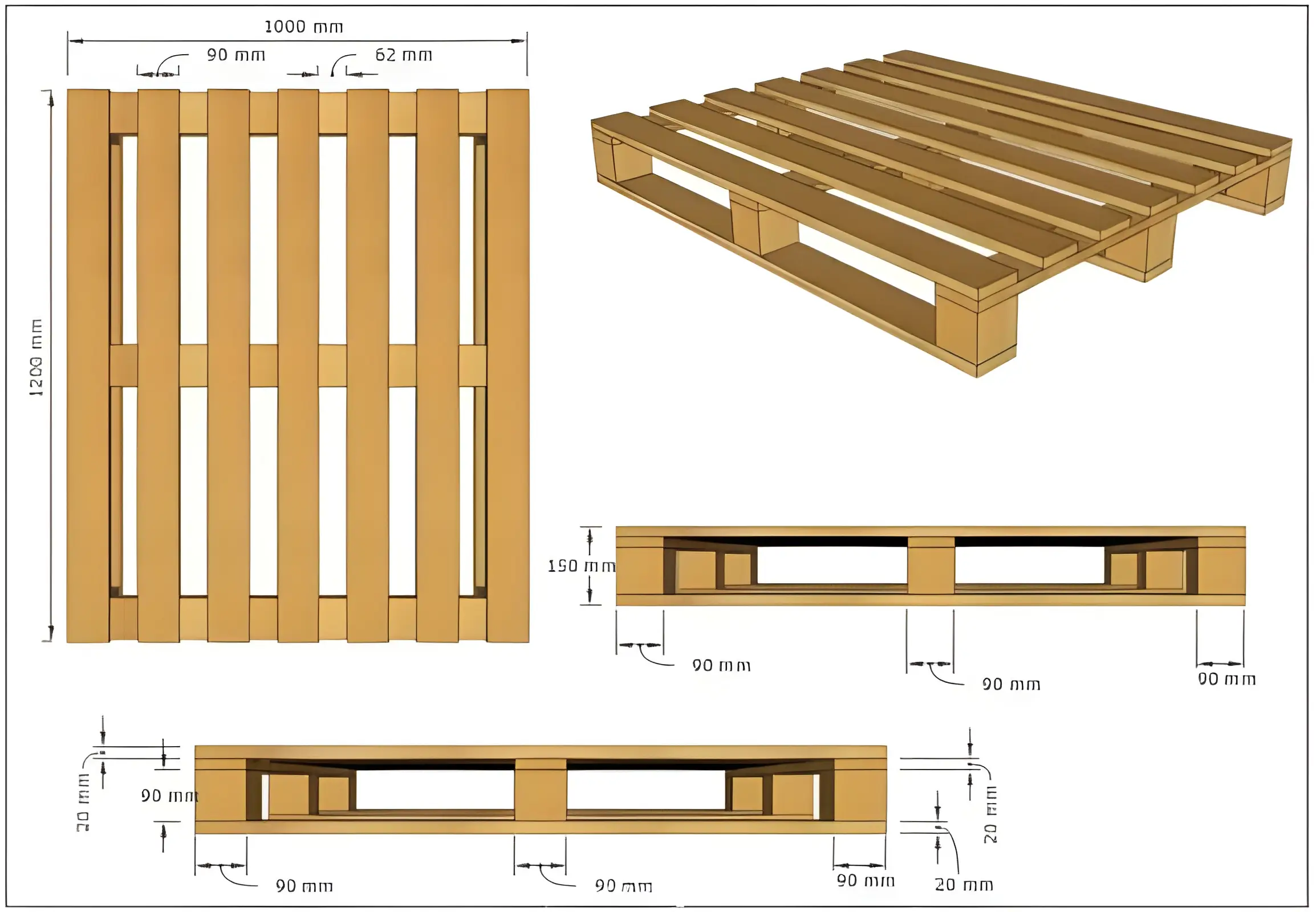 Cách đóng pallet gỗ chuyển hàng đúng quy cách với máy tự động