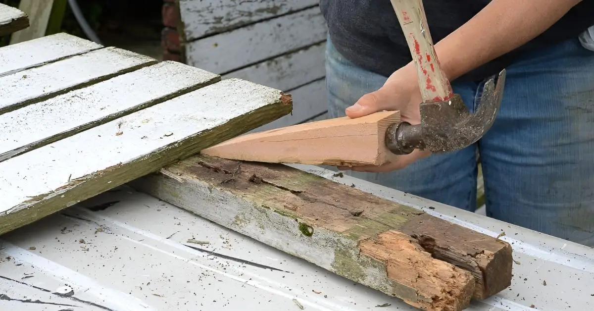 Phương pháp tháo pallet bằng búa và đục (Hammer & Chisel Method)