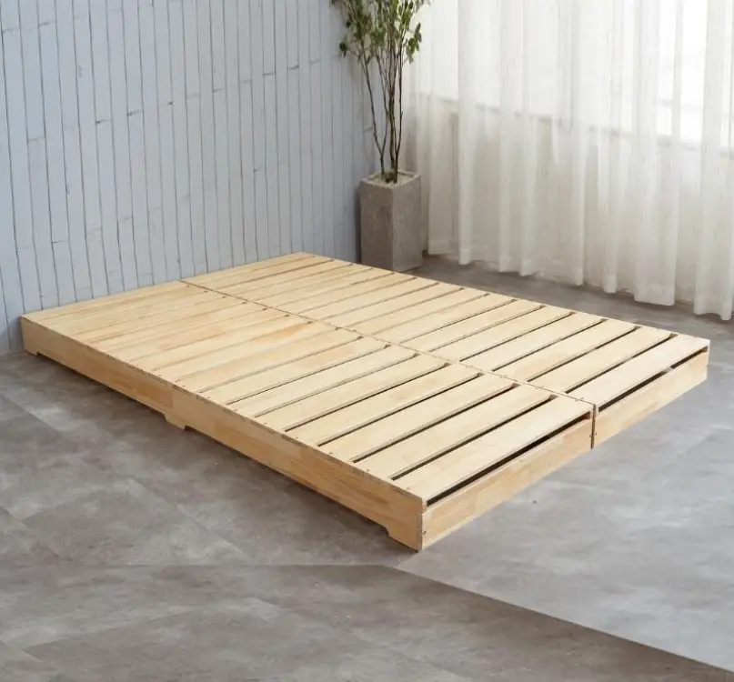 Giường ngủ từ gỗ pallet đẹp và tối giản