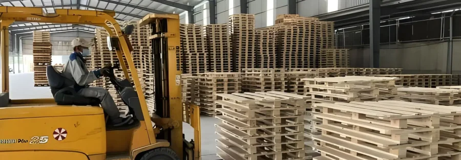 Sử dụng xe nâng để bốc xếp và luân chuyển pallet