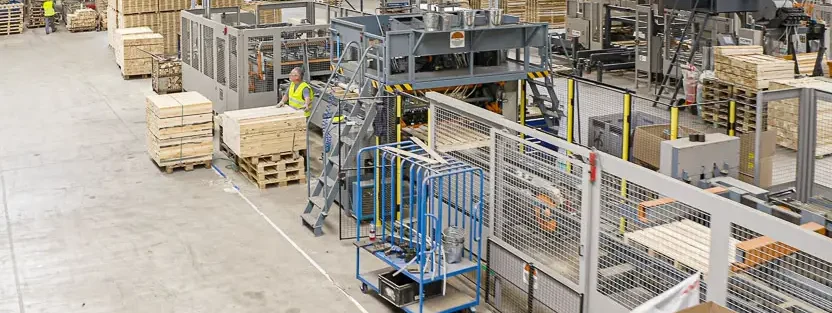 Dây chuyền sản xuất pallet gỗ hiện đại