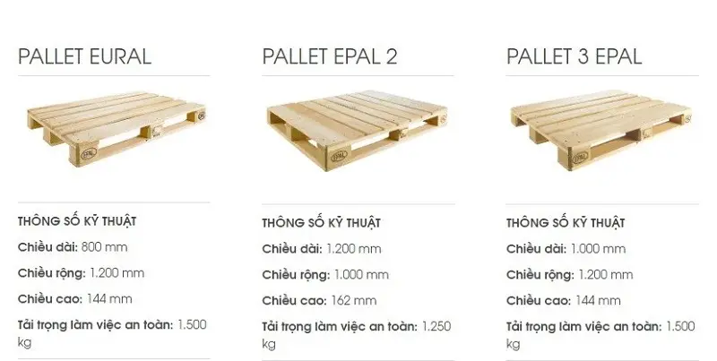 Kích thước pallet gỗ dùng trong hoạt động xuất khẩu
